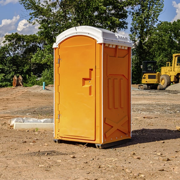 how often are the portable restrooms cleaned and serviced during a rental period in Tenmile Oregon